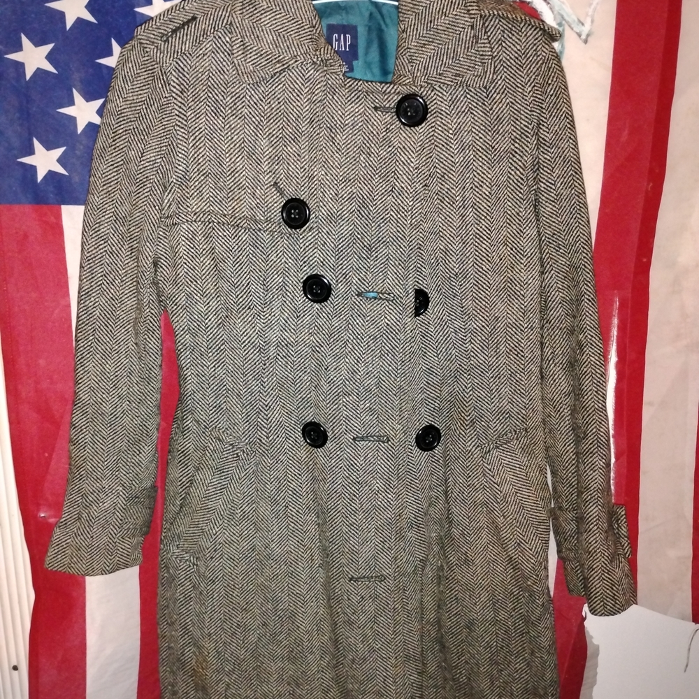 GAP Women's Herringbone Trench Coat